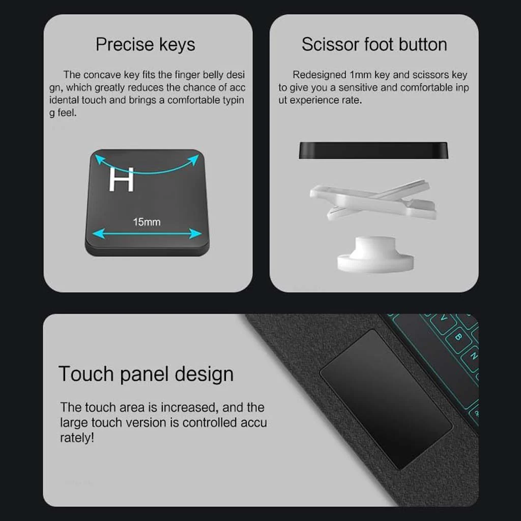 YJ-M711 Keyboard Case for Huawei MatePad 10.95” with Kickstand - Image 7