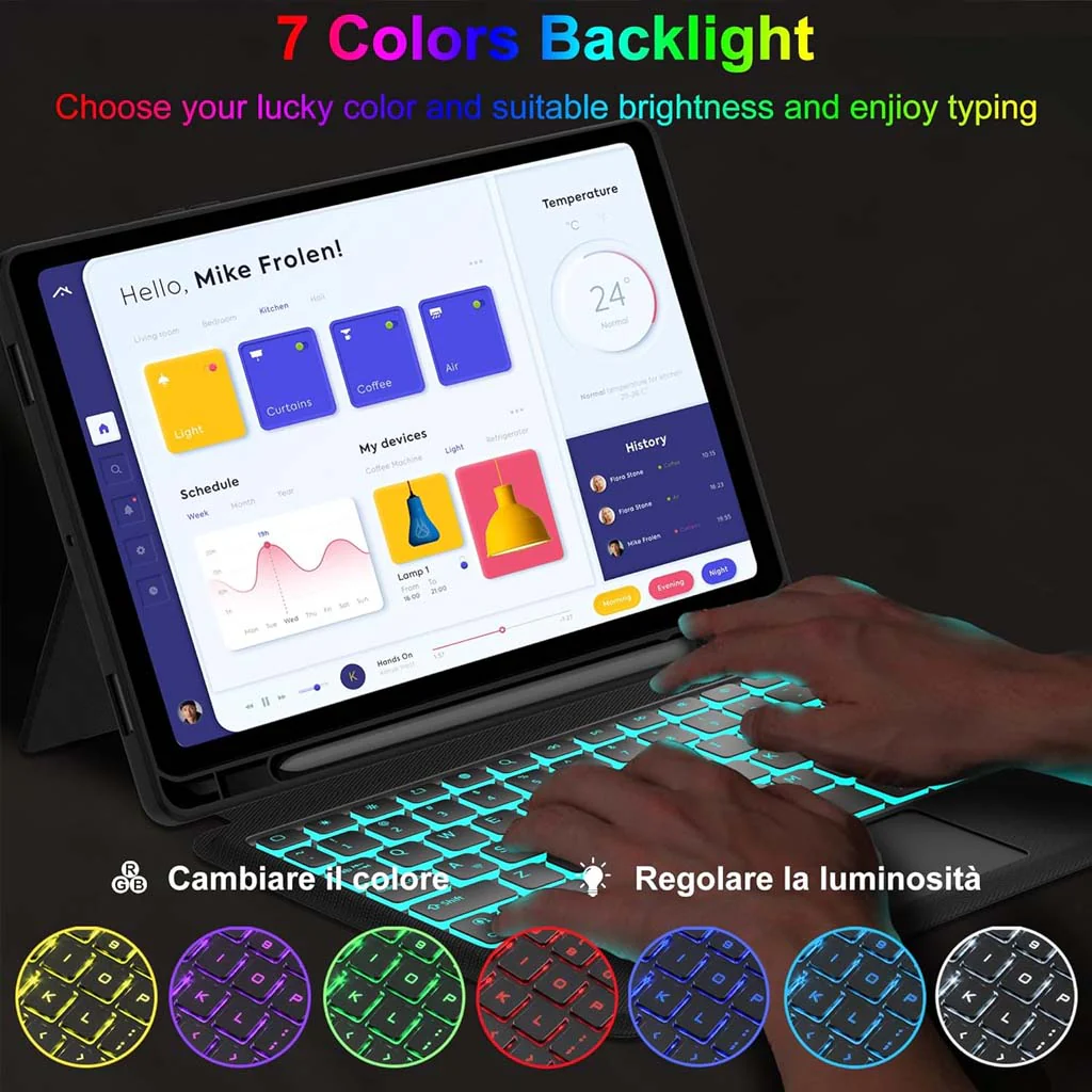 YJ-S9+ keyboard case for Samsung Galaxy S9 Plus/ S9 FE Plus 12.4” - Image 10