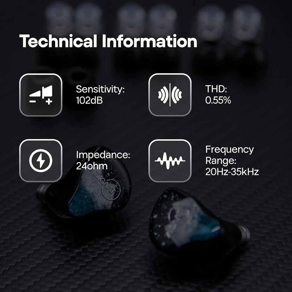 ZiiGaat- Horizon 10mm Dynamic Driver+ 2BA+ 2 Planar Tribrid IEM - Image 8