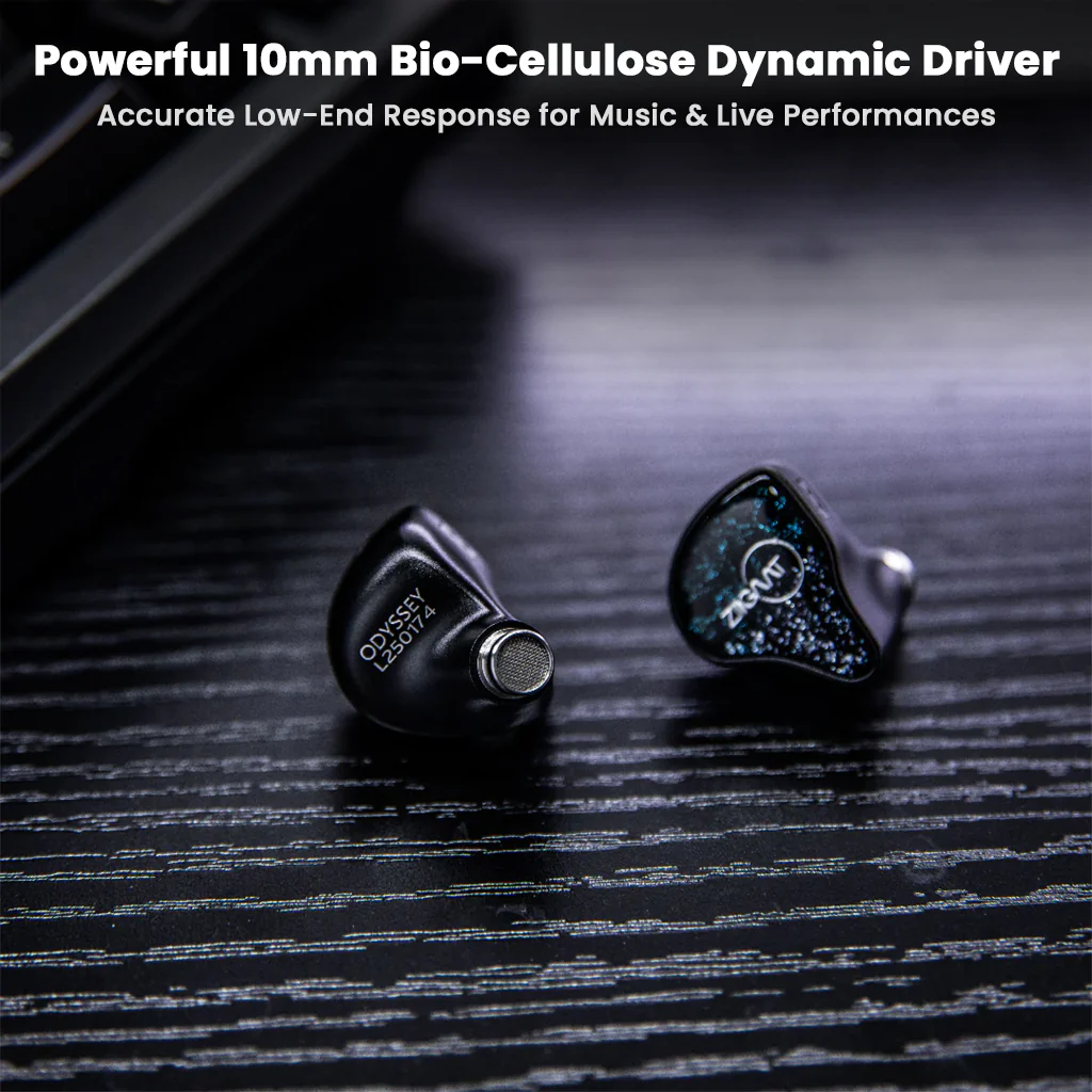 ZiiGaat x Hangout Audio Odyssey 2 1DD + 3BA Hybrid IEM for Audiophiles - Image 3