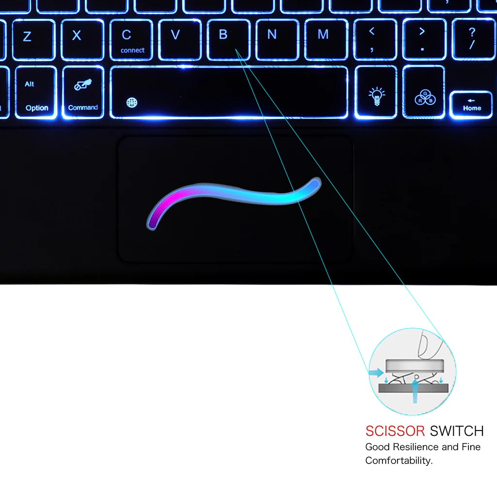 ZW109T Keyboard case for Realme Pad X 11 inch with Touchpad - Image 4